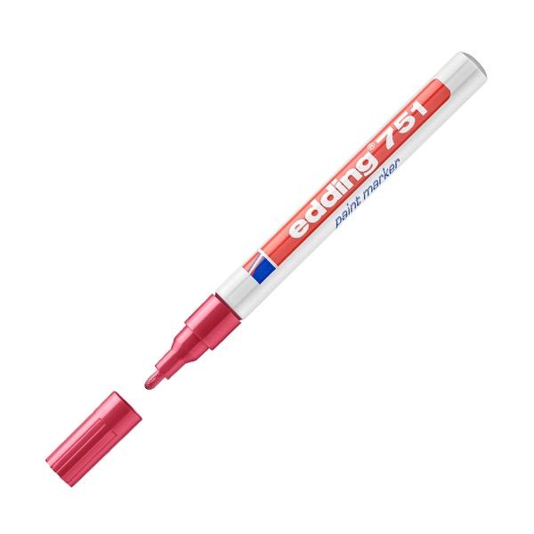 Edding Marcador Permanente 751 Rojo 1-2 mm (Pack de 10) Edding Marcador Permanente 751 Rojo 1-2 mm (Pack de 10)