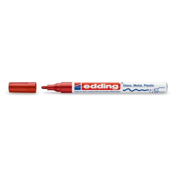 Edding Marcador Permanente 751 Rojo 1-2 mm (Pack de 10) Edding Marcador Permanente 751 Rojo 1-2 mm (Pack de 10)