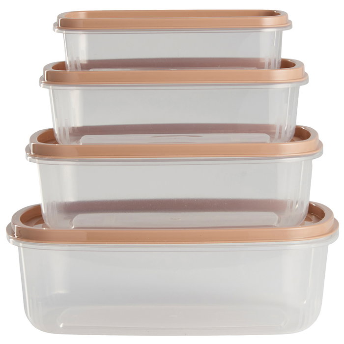 Day Juego Herméticos Rectangular 220ml, 400ml, 600ml y 1L Aptos Congelador Microondas Lavavajillas Libres BPA