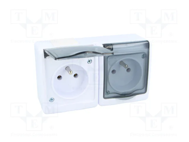 PAWBOL Tomacorriente de Alimentación AC 2P+PE 16A 250VAC Blanco PAWBOL Tomacorriente de Alimentación AC 2P+PE 16A 250VAC Blanco