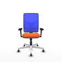 PIQUERAS Y CRESPO Silla de oficina Motilla Naranja y Azul