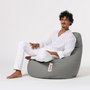 Atelier Del Sofa Puf de Jardín Drop L Fume Gris 80x80x33 cm Cómodo y Resistente al Agua