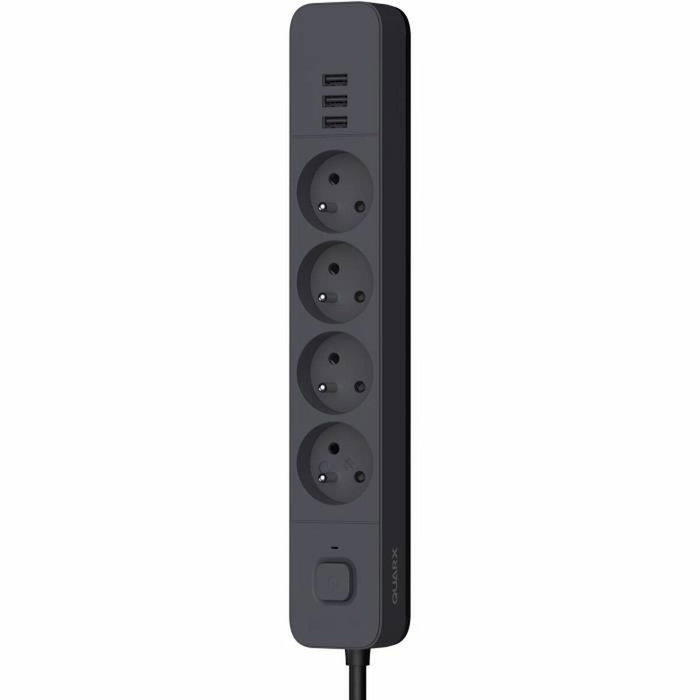 Quarx Regleta de 4 tomas con 3 puertos USB y cable de 3m Quarx Regleta de 4 tomas con 3 puertos USB y cable de 3m