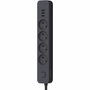 Quarx Regleta de 4 tomas con 3 puertos USB y cable de 3m