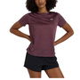 Camiseta de Manga Corta Mujer New Balance Ciruela 5-6 Años