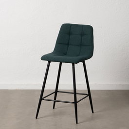 Taburete Verde Tejido-Metal Salón 45 X 55 X 92 cm (Set de 4)