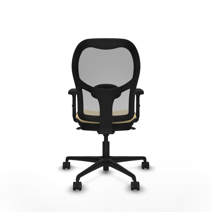 PIQUERAS Y CRESPO Silla de oficina Jorquera con mecanismo Sincro, Crema y Gris