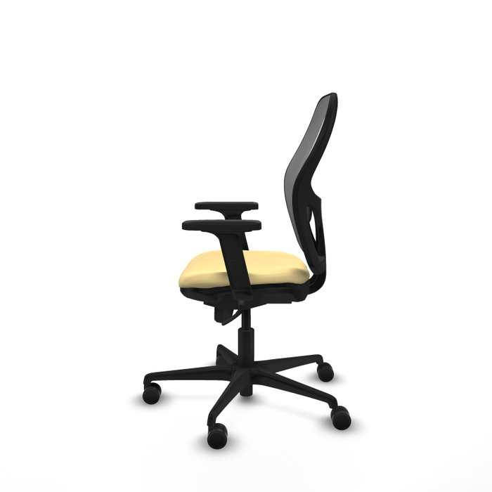 PIQUERAS Y CRESPO Silla de oficina Jorquera con mecanismo Sincro, Crema y Gris