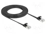 DeLOCK 81166 Cable de parche plano RJ45 Cat.6a U/FTP 3 m Negro