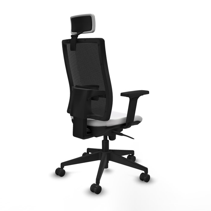 PIQUERAS Y CRESPO Silla de oficina Horna con mecanismo Sincro en Blanco y Negro