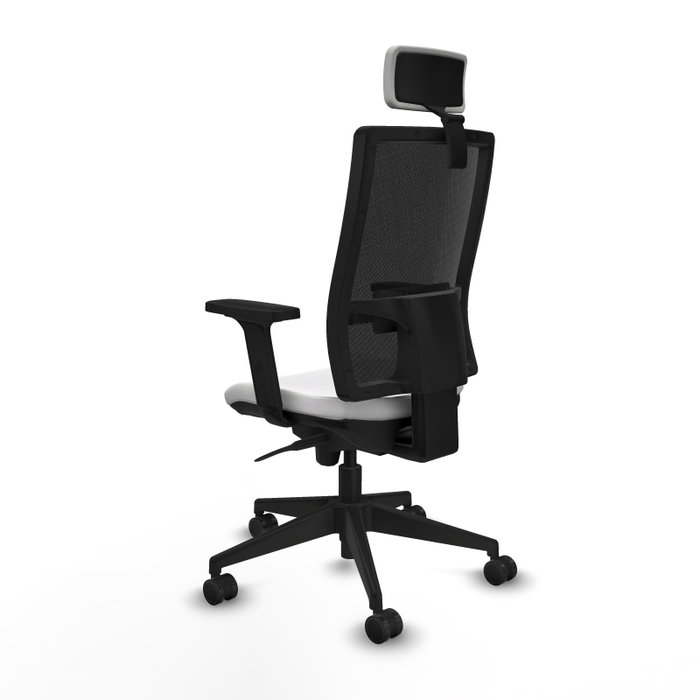PIQUERAS Y CRESPO Silla de oficina Horna con mecanismo Sincro en Blanco y Negro