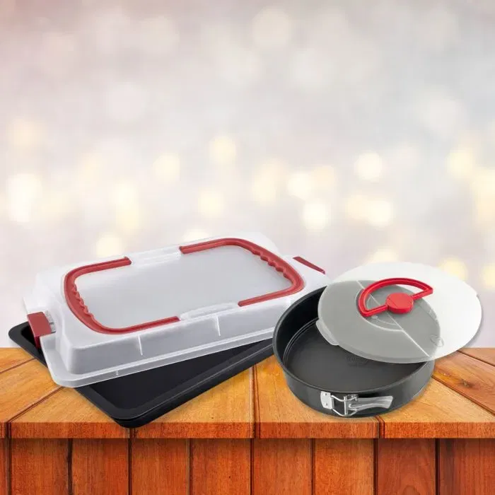 Dr. Oetker Bandeja Horno con Tapa y Molde Desmontable Bake and Go 42 x 29 cm FAC1702339416420 Dr. Oetker Bandeja Horno con Tapa y Molde Desmontable Bake and Go 42 x 29 cm FAC1702339416420