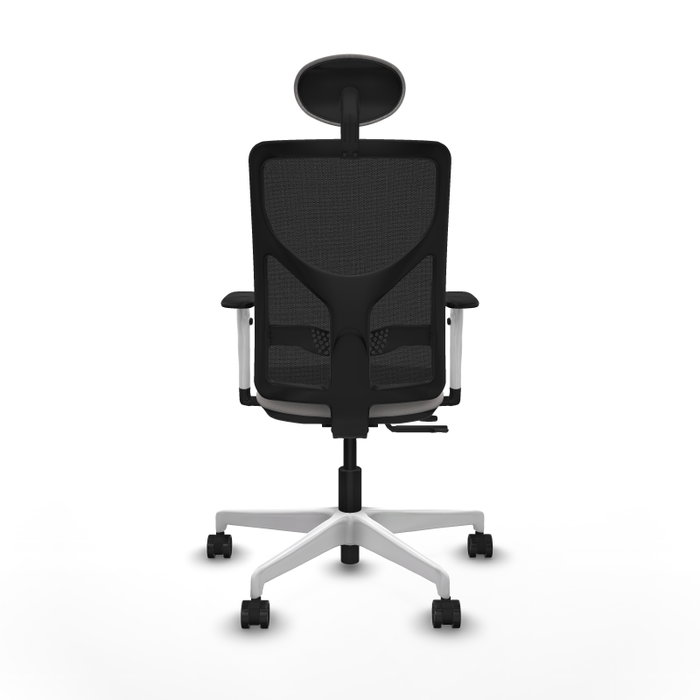 PIQUERAS Y CRESPO Silla de oficina Motilla con mecanismo Sincro/Traslack Blanco y Negro