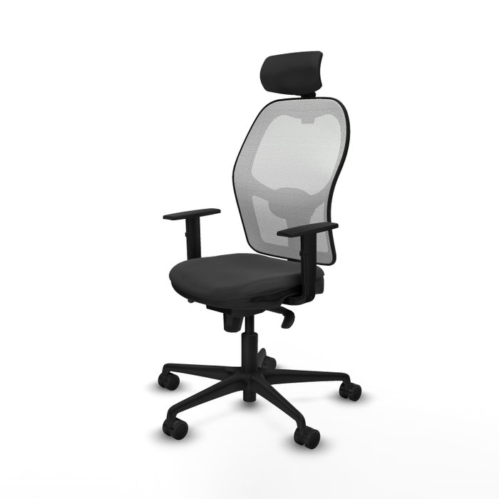 PIQUERAS Y CRESPO Silla de oficina Jorquera con mecanismo Sincro, Gris oscuro y Blanco PIQUERAS Y CRESPO Silla de oficina Jorquera con mecanismo Sincro, Gris oscuro y Blanco