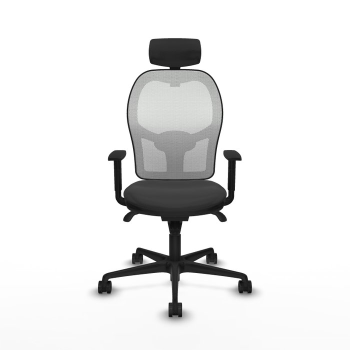 PIQUERAS Y CRESPO Silla de oficina Jorquera con mecanismo Sincro, Gris oscuro y Blanco PIQUERAS Y CRESPO Silla de oficina Jorquera con mecanismo Sincro, Gris oscuro y Blanco