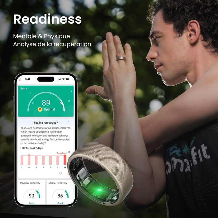 Anillo inteligente Amazfit HELIO RING W2321GL1N Gris Titanio