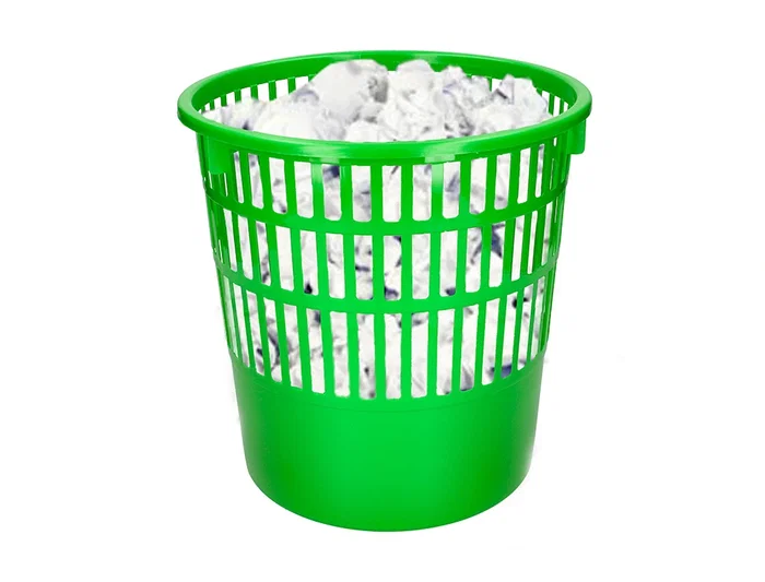 Q-connect Papelera de plástico 15 litros, rejilla color verde, 285x290 mm