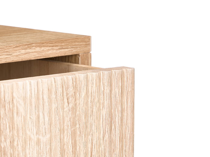 Giftdecor Mesita Auxiliar 1 Cajon Natural Madera 36x24x52 cm