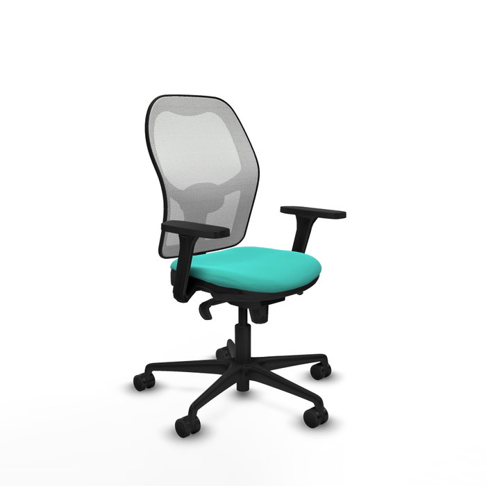 PIQUERAS Y CRESPO Silla de oficina Jorquera con mecanismo Sincro, Turquesa y Blanco PIQUERAS Y CRESPO Silla de oficina Jorquera con mecanismo Sincro, Turquesa y Blanco