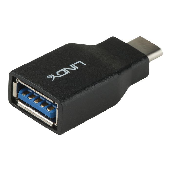 Lindy Adaptador USB 3.2 Tipo C a A, Conector USB-C a USB-A, Transferencia de Datos de hasta 10 Gbps