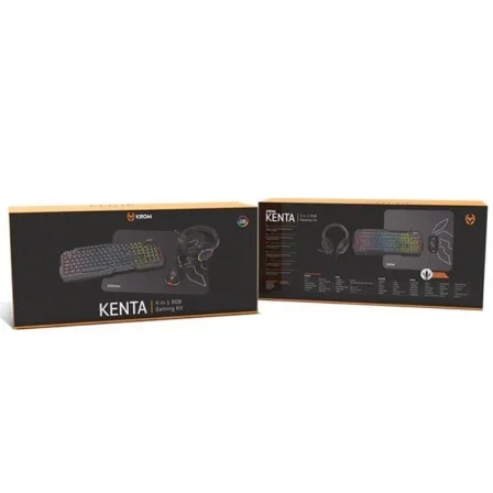 Krom Combo Gaming PC Kenta 4 en 1 con Retroiluminación RGB Negro Krom Combo Gaming PC Kenta 4 en 1 con Retroiluminación RGB Negro