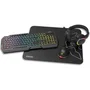 Krom Combo Gaming PC Kenta 4 en 1 con Retroiluminación RGB Negro