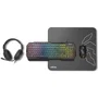 Krom Combo Gaming PC Kenta 4 en 1 con Retroiluminación RGB Negro