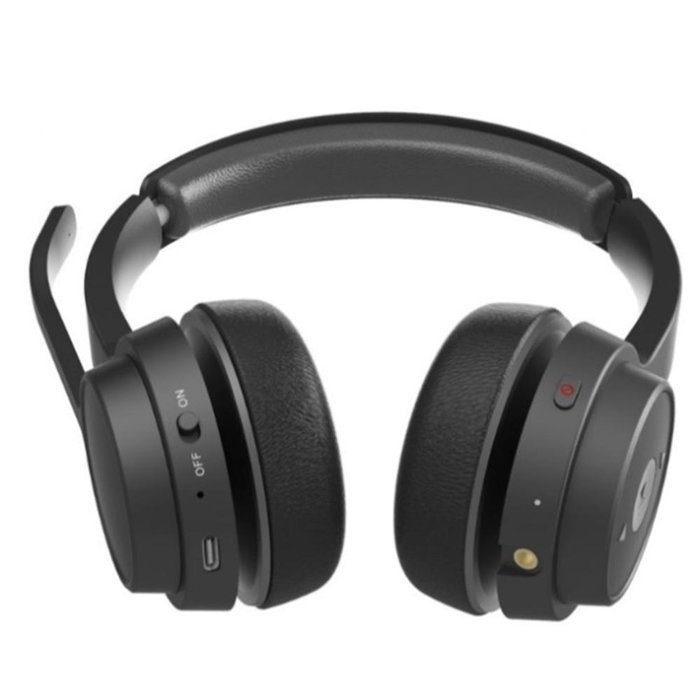 Conceptronic Auriculares Inalámbricos POLONA04B Bluetooth 5.3 con 44h Autonomía, Micrófono con Cancelación de Ruido y Diadema Ajustable - Negro