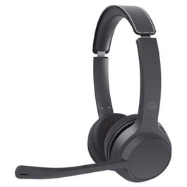 Conceptronic Auriculares Inalámbricos POLONA04B Bluetooth 5.3 con 44h Autonomía, Micrófono con Cancelación de Ruido y Diadema Ajustable - Negro