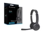 Conceptronic POLONA04B Auriculares Diadema Bluetooth 5.3 Inalámbricos y Alámbricos con Cancelación de Ruido, Batería 44h, Supraaurales, Micrófono Boom, USB-C, Negro
