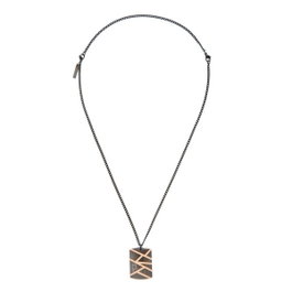 Police Collar PJ26485PSBR.01 con LAUGHARNE PENDANT SS BLACK