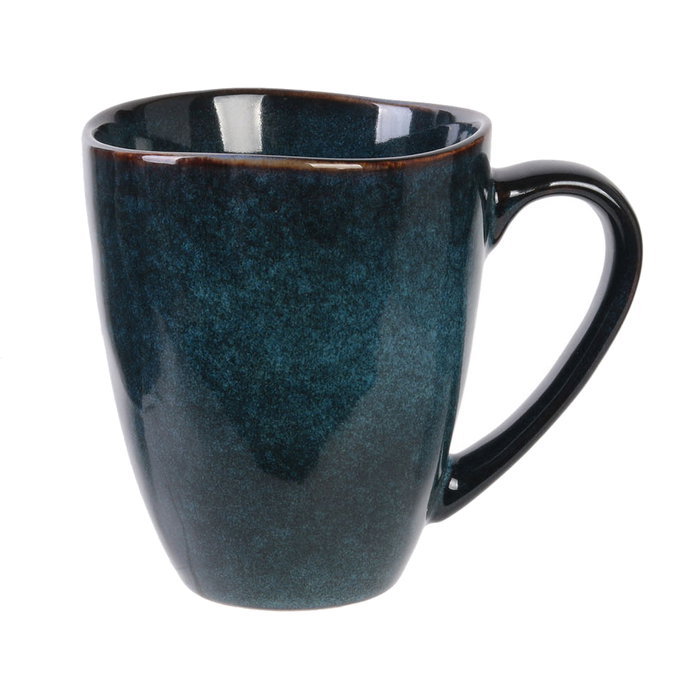 Home Deco Factory Mug Gres Azul 300 Ml Colección Natural