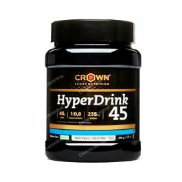 CROWN SPORT NUTRITION Hyperdrink 45 Bebida Deportiva en Polvo 846 Gr Neutro - Maltodextrina y Fructosa - Certificado Informed-Sport - Apto Veganos