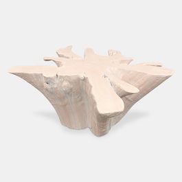 DKD Home Decor Indonesia 1c24 Mesa Centro Balines Blanco 90 x 90 x 44 cm