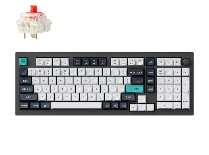 Keychron Q5M-M1 Teclado Gaming 96% Red Switch RGB Hot-Swap White-Black