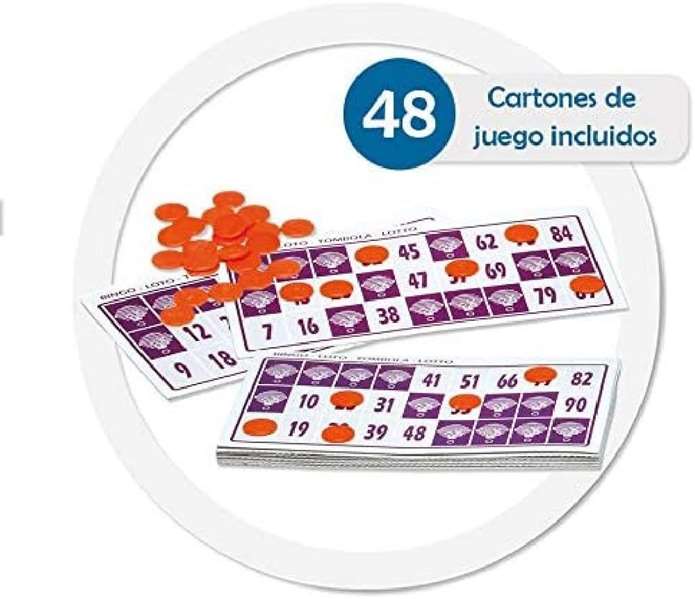Chicos Loteria Automatica 48 Cartones Juego de Mesa Educativo a Partir de 3 Años