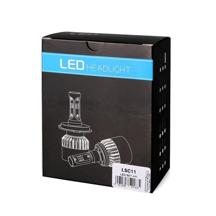 M-Tech Kit de LED H11-H9-H8 MTECLSC11 80W 10000LM 6500K COB Alta Potencia Refrigeración Activa