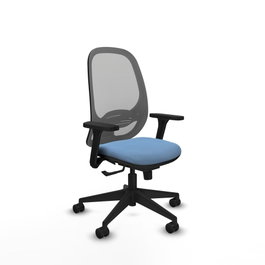 PIQUERAS Y CRESPO Silla de oficina Cilanco con mecanismo Sincro Azul cielo y Gris