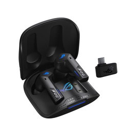 ASUS ROG Cetra True Wireless Speednova - Auriculares Gaming Inalámbricos TWS con ANC, RF 2.4GHz & Bluetooth 5.3, Baja Latencia, RGB, IPX4, 46h Batería