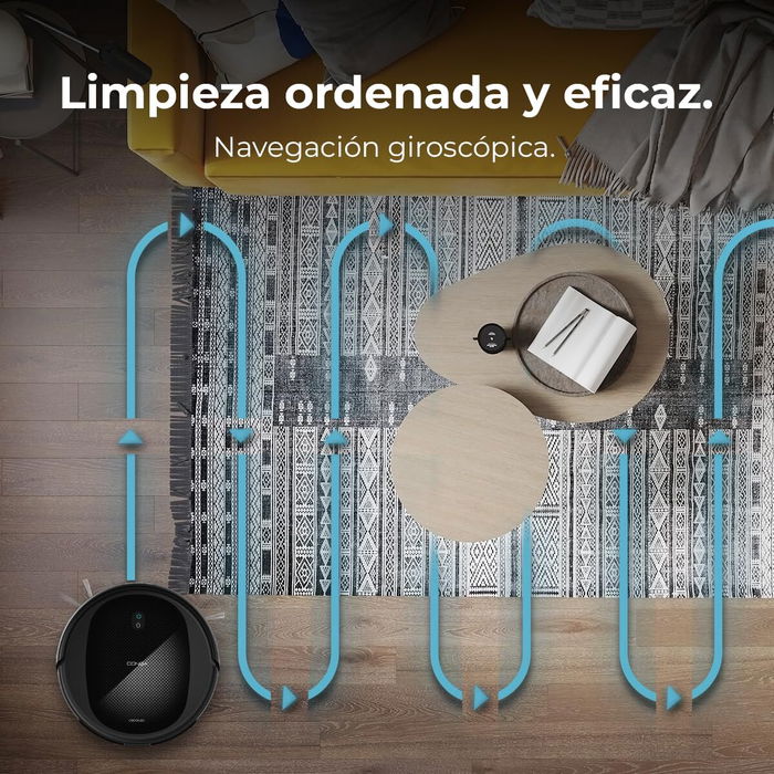 Cecotec Robot Aspirador Conga M20, 7000Pa, 160min, Wi-Fi, App, iTech Gyro, Negro