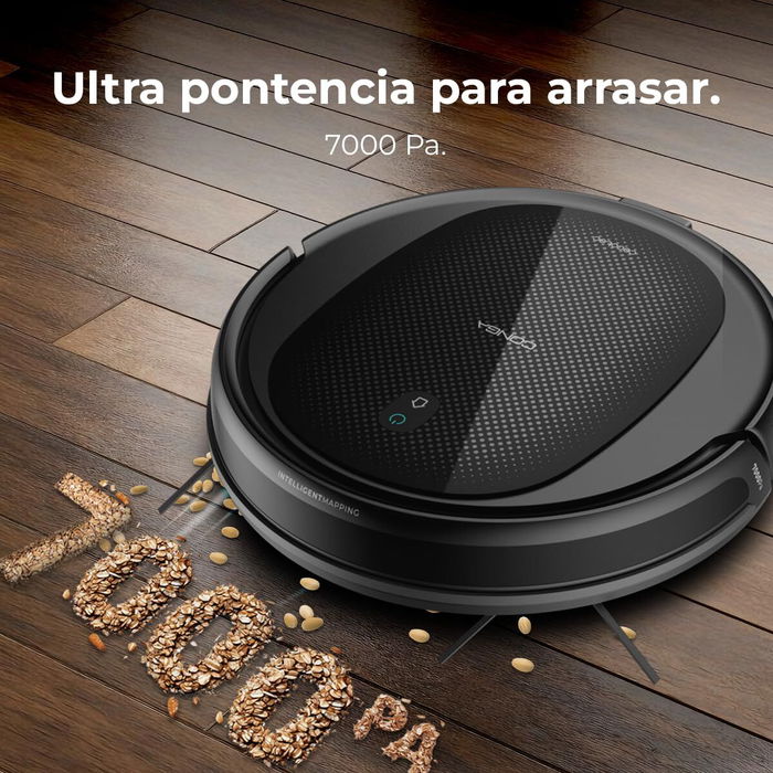 Cecotec Robot Aspirador Conga M20, 7000Pa, 160min, Wi-Fi, App, iTech Gyro, Negro