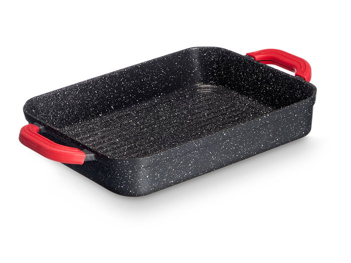 Kinvara Asador Hondo 32 x 25 cm de Aluminio Fundido Apto para Inducción con Asas de Silicona (Set de 6) Kinvara Asador Hondo 32 x 25 cm de Aluminio Fundido Apto para Inducción con Asas de Silicona (Set de 6)