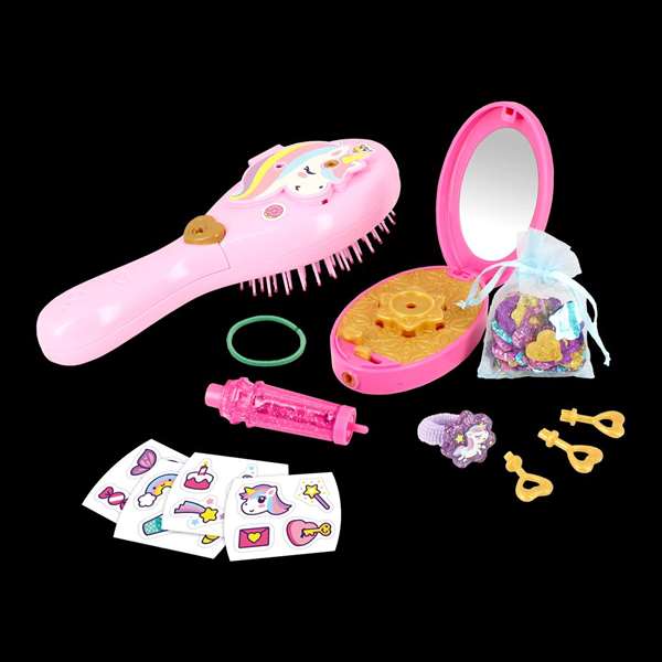 Secret Shimmerizer Cepillo Secreto con Brillo para el Pelo - Decora tu Pelo con 100 Brillos