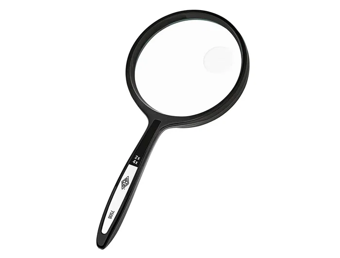 Q-connect Lupa Cristal Bifocal 62 mm Mango Curvo 2 y 4 Aumentos