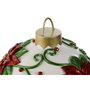 DKD Home Decor Decoración de Resina Bola Surtido de 2 Piezas Verde y Rojo
