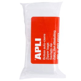 Apli Bolsas Autocierre 40x60 mm LDPE Transparente Pack 100 Ud
