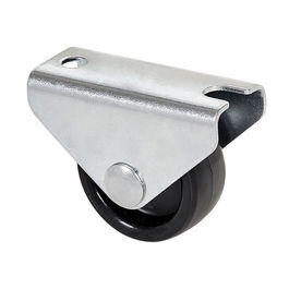 Ruedas Alex Rueda fija con placa y eje liso dos fijaciones, negro, carga máx. 20 kg, ø 1,5 cm