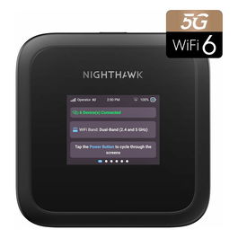 NETGEAR MR3150-100EUS Nighthawk M3 Router Móvil 5G Wi-Fi 6 Doble Banda Negro Portátil