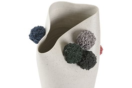 DKD Home Decor Jarrón Blanco Multicolor 25 x 42 x 25 cm