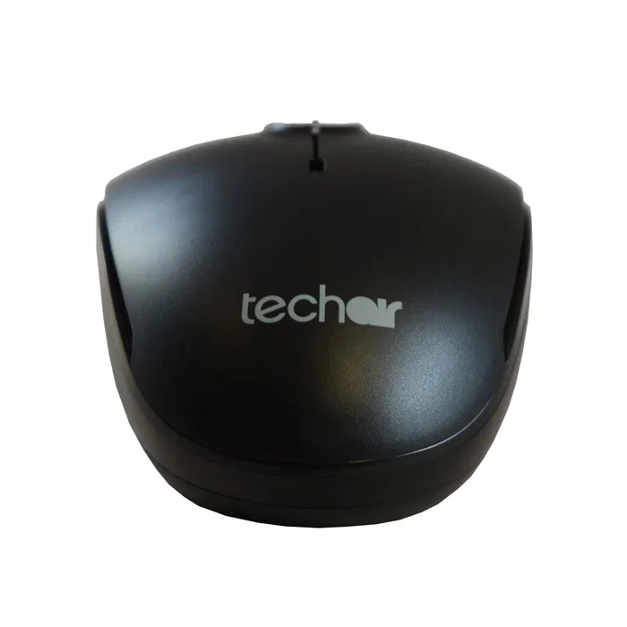 Techair Classic Essential Ratón Inalámbrico RF Ambidiestro para Viajes, 1600 DPI, Botones Ultrasilenciosos, Nanorreceptor, Ergonómico, 3 Botones, Compatible Windows/Mac, Negro